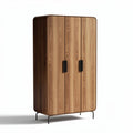 Armoire en bois de chêne avec portes en métal 150 x 80 x 40cm